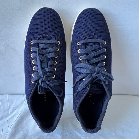 Cole Haan Grand.OS Navy Knit Lace Up Fashion Sneakers, W10504, Size 8, EC! - Picture 4 of 14